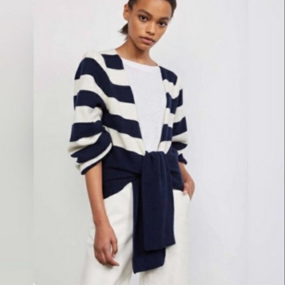 Brochu Walker Sweaters - Brochu Walker Atlas Stripe Ayla Tie Cardigan Sweater Size Small